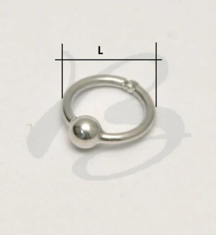 ZAMAK PIERCING HOLDER WITH FIXED SPHERE IN VARIOUS SIZES AND  COLOURS