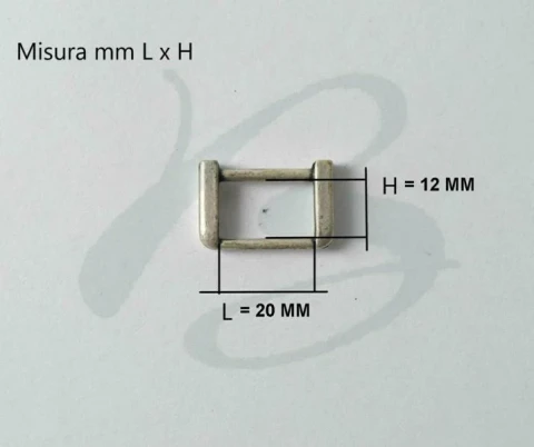 ZAMAK RECTANGULAR HANDLE HOLDER 20x12 mm IN VARIOUS COLOURS 