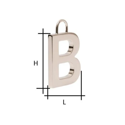 BRASS "B" HANDLE HOLDER WITH RING