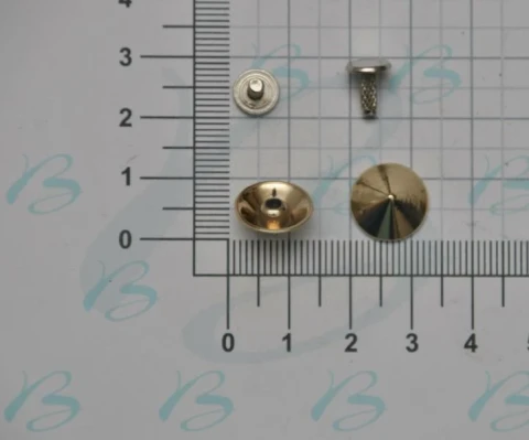 ROUND ZAMAK STUD WITH CONE POINT