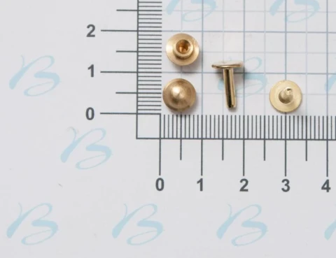 BRASS ROUND SNAP STUD 08 mm VARIOUS COLOURS 