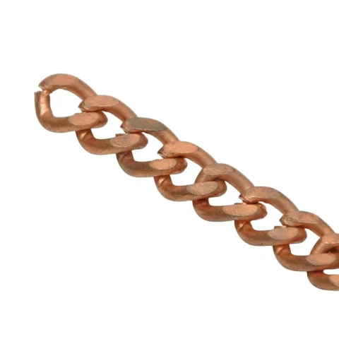 IRON GROUMETTE CHAIN 2 SIDES FLAT 11.4x9 mm THICKNESS 2.3 mm  IN VARIOUS COLOURS