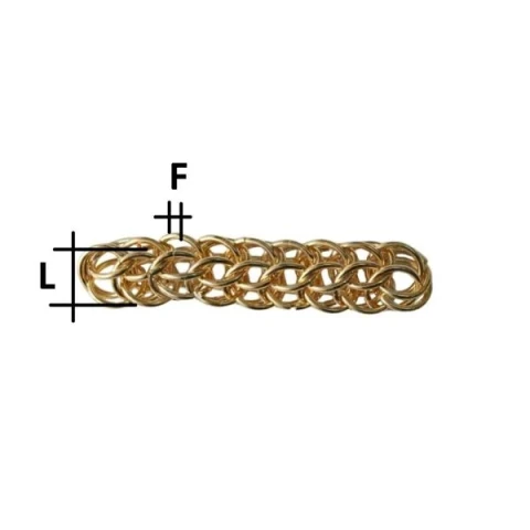 IRON CHAIN WITH BRAIDED RINGS