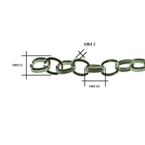 CATENA ALLUMINIO MM18X11 F2 FORZATINA BATTUTA PADRE