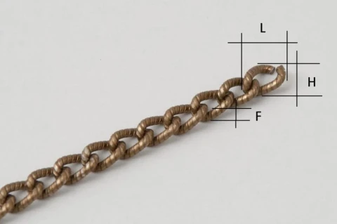 STRIPED GROUMETTE ALUMINUM CHAIN 