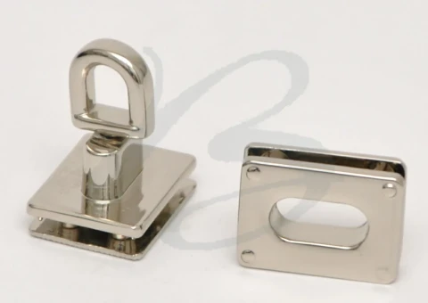 ZAMAK RECTANGULAR TURN LOCK WITH SCREWS 24X18 mm VARIOUS .COLOURS