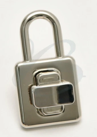 ZAMAK TURN LOCK GUNMETAL WITH PADLOCK AND WITH TURN WEIDTH 2 7 mm X HEIGHT 50 mm