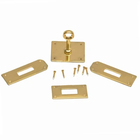 BRASS SQUARED LOCK 35 mm WITH 3 EYELETS AVAILABLE IN VARIOUS  COLOURS