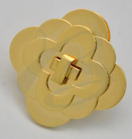 BRASS FLOWER TURN LOCK WITH SCREWS 60 mm IN VARIOUS COLOURS 