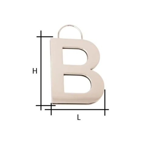 BRASS "B" ORNAMENT WITH SCREWS