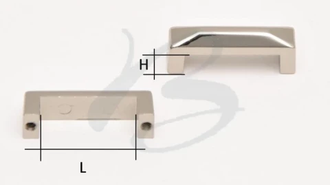 ZAMAK RECTANGULAR HANDLE LOOP WITH SCREWS VARIOUS SIZES AND COLOURS