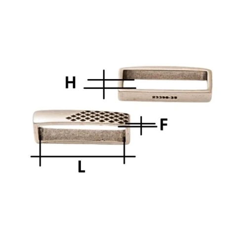 ZAMAK RECTANGULAR HANDLE LOOP WITH PLATE IN VARIOUS SIZES AND COLOURS