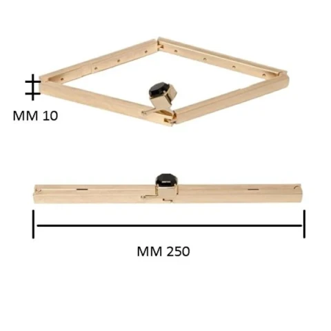 ZAMAK BAG FRAME WITH MAGNET WIDTH 250mm x LENGTH 10 mm