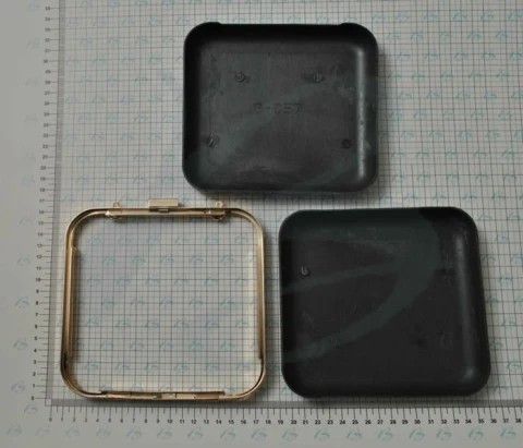 IRON SQUARE CLUTCH FRAME 167 mm VARIOUS COLOURS WITH SHELLS 