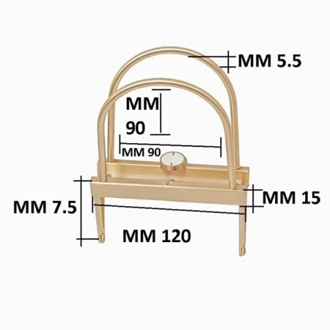 IRON HINGE 120x15 mm WITH HANDLE