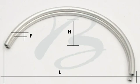 ALUMINUM PURSE FRAME WIRE THICKNESS 8 mm  WITHOUT CONNECTOR VARIOUS SIZES