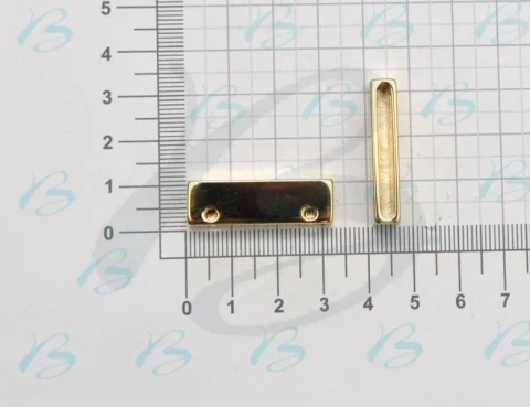 BRASS RECTANGULAR SCREWED END TIP WIDTH 30 mm X HEIGHT 10 mm VARIOUS COLOURS