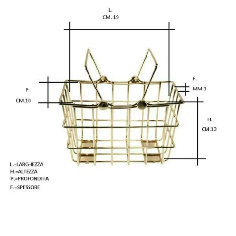 CASSETTINA FERRO MM190X100X130 A CESTINO PADRE