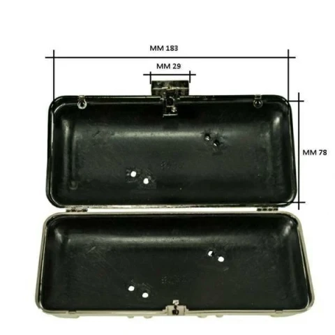 CASSETTINA CLUTCH FERRO RETTANGOLARE CON GUSCIO DA RIVESTIRE DISPONIBILE IN VARI COLORI