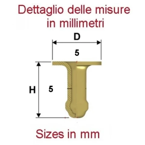 RIVETTO GAMBO FERRO FORATO "000"