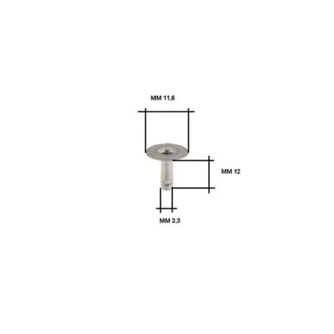 RIVETTO GAMBO FERROFORATO 37 MM 11.6X12 