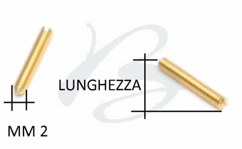 BRASS HEADLESS SCREW THICKNESS 2 mm IN VARIOUS LENGTH AND CO LOURS