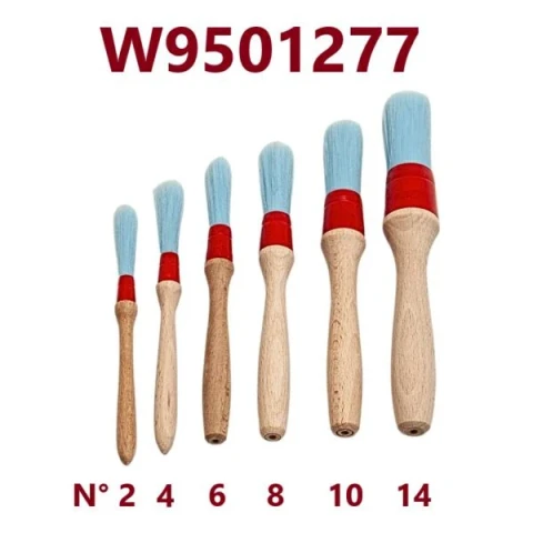 PLASTIC FERRULE BRUSH AND BLUE BRISTLES VARIOUS NUMBERS