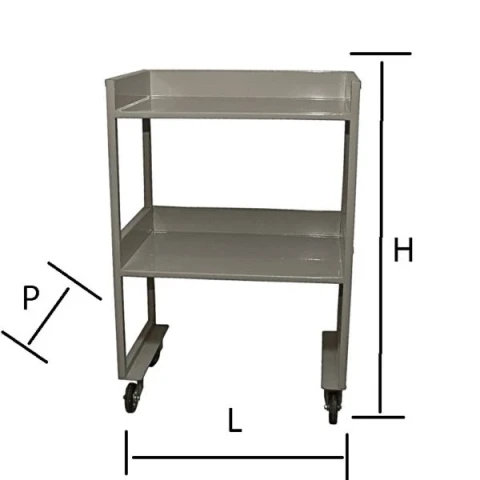 2-SHELVES IRON TROLLEY VARIOUS SIZES AND COLOURS