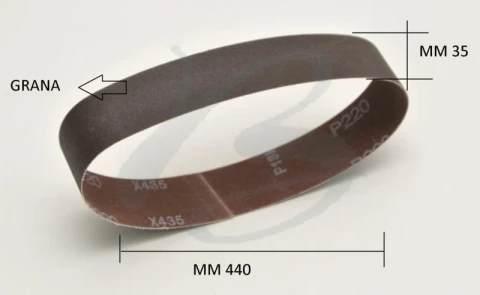 RING ABRASIVE TAPE HEIGHT 35 MM X WIDTH 440 MM AVAILABLE WIT H VARIOUS GRAINS