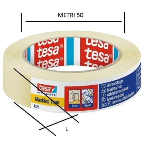 ADHESIVE PAPER TAPE "TESA 4323 " AVAILABLE IN VARIOUS SIZES 