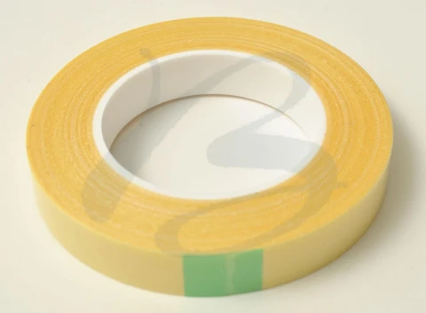 DOUBLE-SIDED GAUZE TAPE YELLOW IN ROLLS OF 25 METERS AVAILAB LE IN VARIOUS SIZES